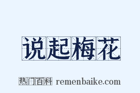 说起梅花是什么意思的图片
